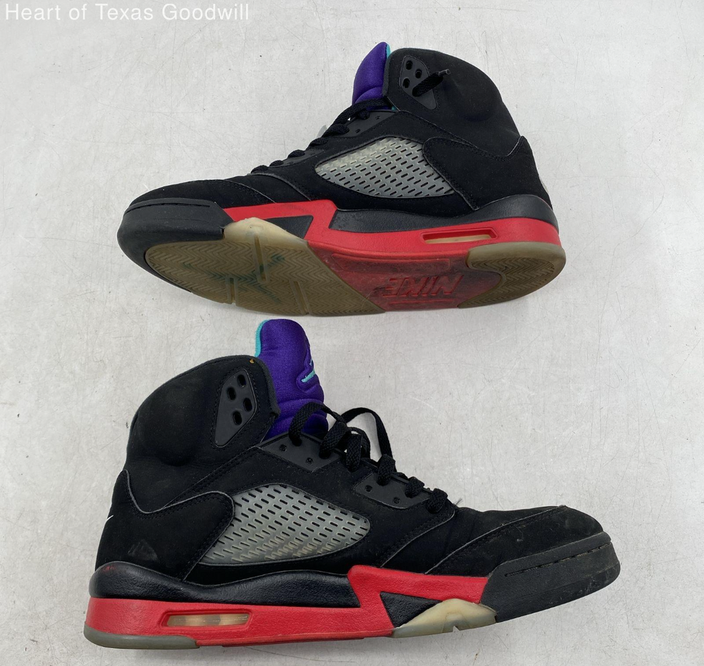 Air Jordan 5 Retro Top 3 Black Grape Fire Red CZ1786-001 Men's Size 12