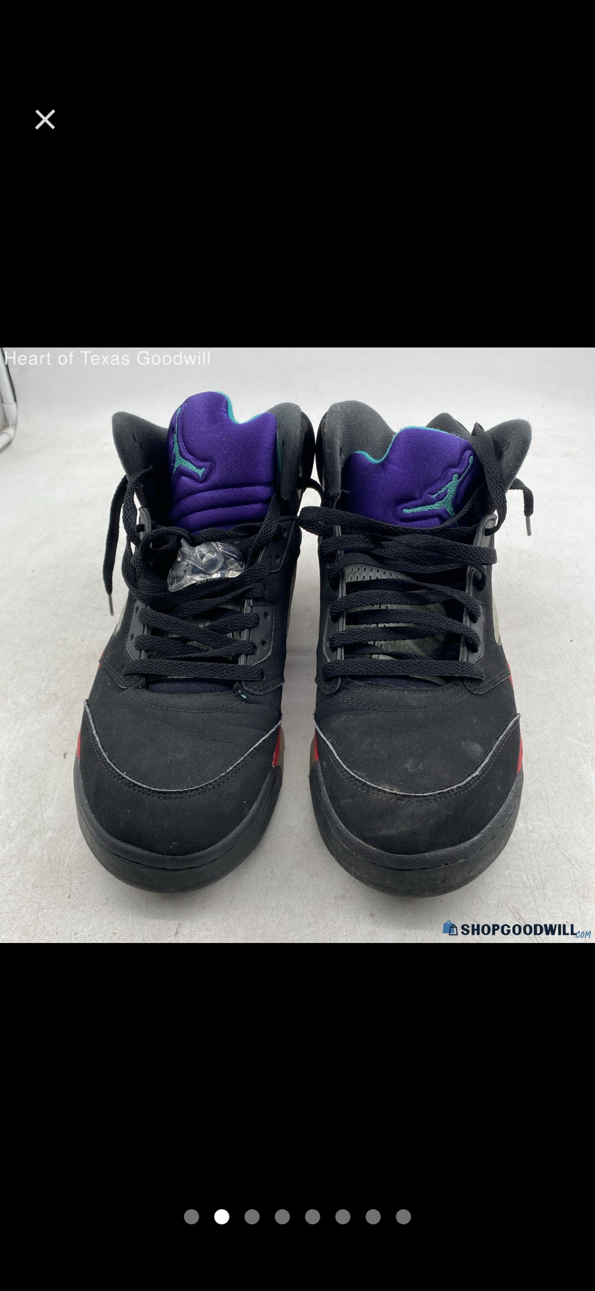Air Jordan 5 Retro Top 3 Black Grape Fire Red CZ1786-001 Men's Size 12